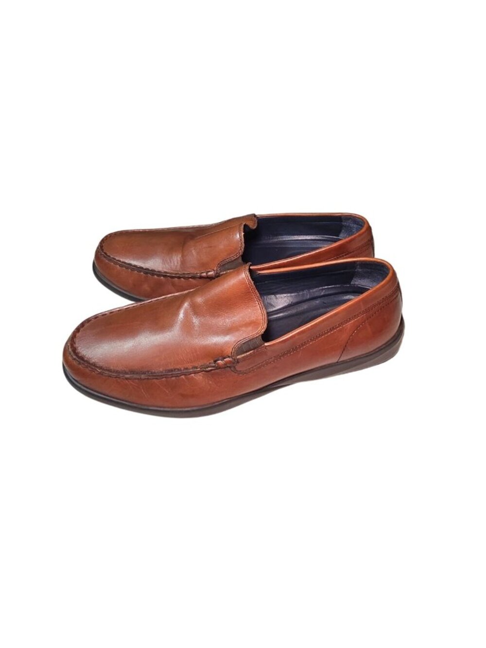 Cole Haan Mens Brown Leather Slip-On Loafers (SKU#2131)